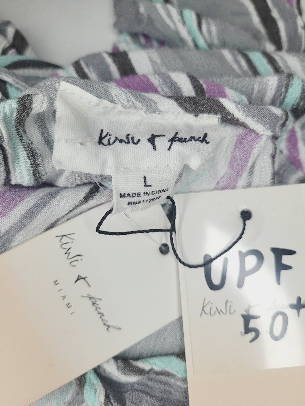 Kiwi And Punch Miami 50 UPF Swim Women's Large Dress Mini Colorful Beach Resort - Picture 3 of 10